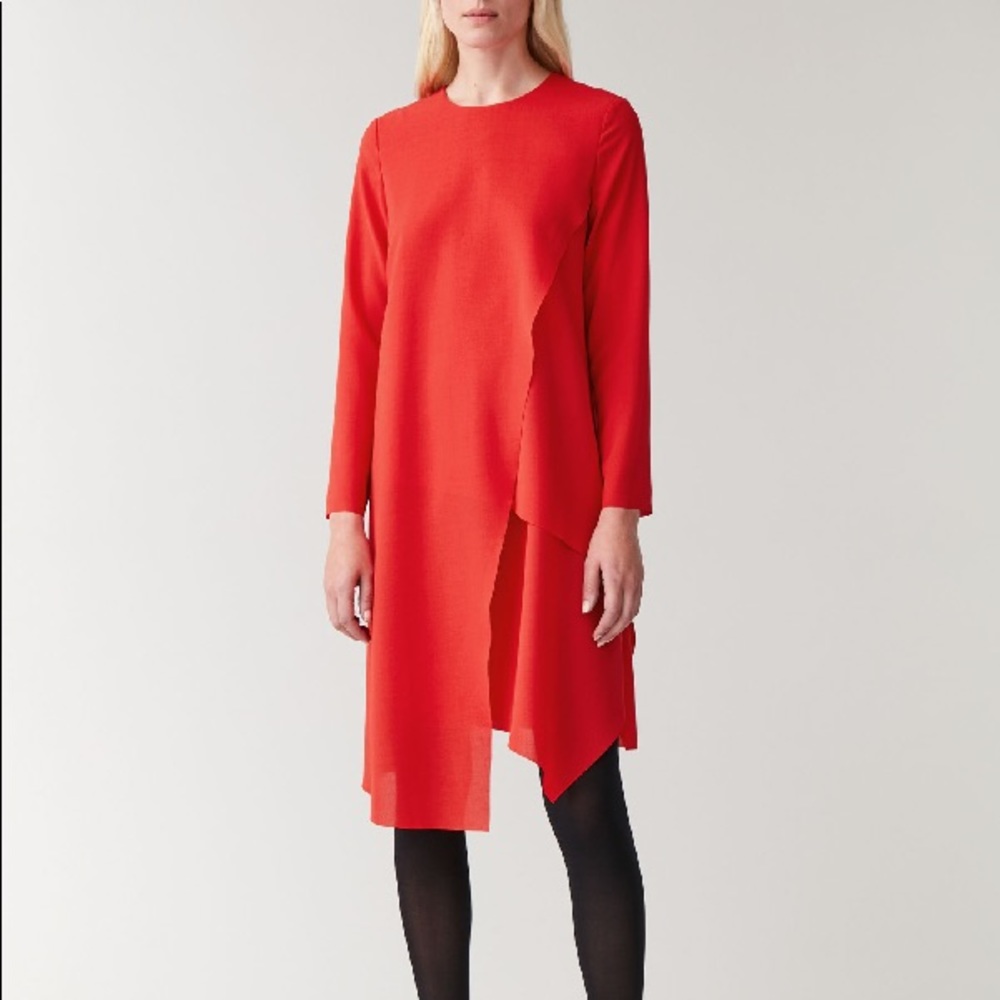 Brand new COS RED asymmetric dress size8